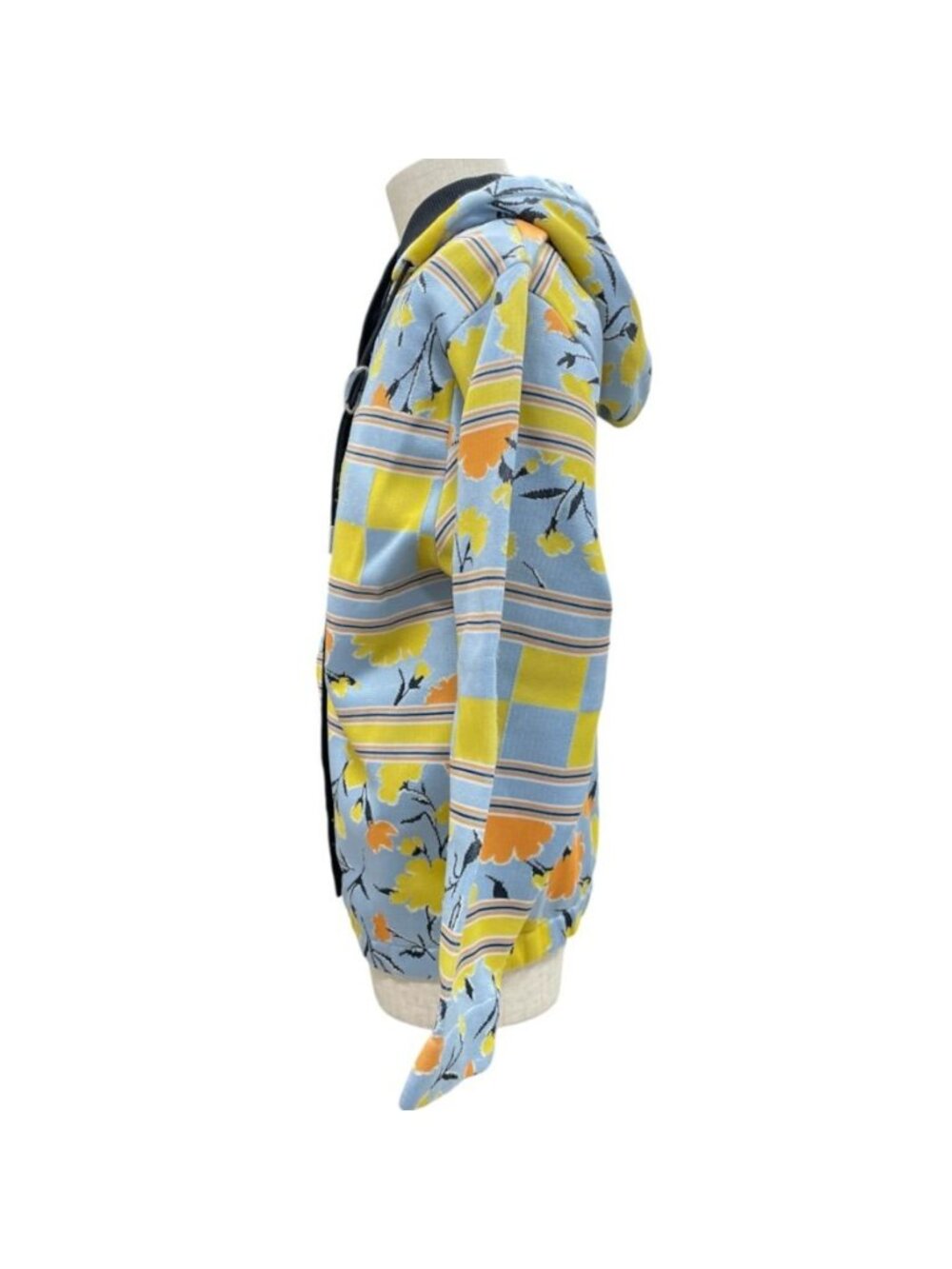 Louis Vuitton Hoodie Hooded Jersey Flower Nylon Silk Light Blue - Picture 2 of 10